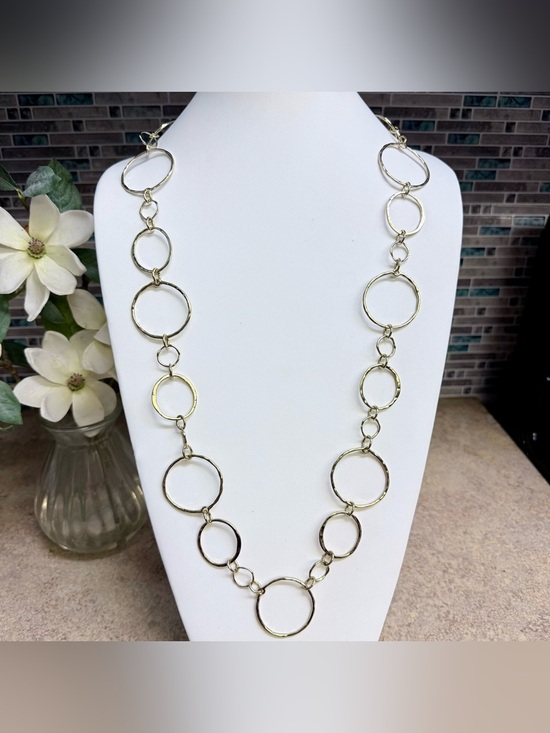 Chico's Jewelry - Chico’s geometric hammered ring necklace